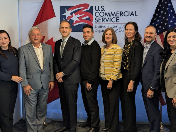 Pablo Listingart at a technology roundtable with United States Consul General Susan Crystal, Google Canada VP & Country Manager Sabrina Geremia, Kent Walker, President of Global Affairs at Google & Alphabet, among others.