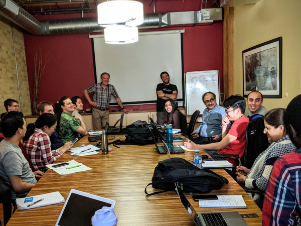 Group photo of Pablo Listingart with ComIT students